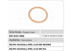 Delphi Vauxhall Opel 0.60 mm Pul